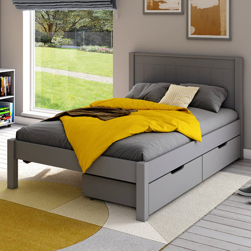 Classic Grey Low End Small Double With A Pair Of Drawers 120x190cm